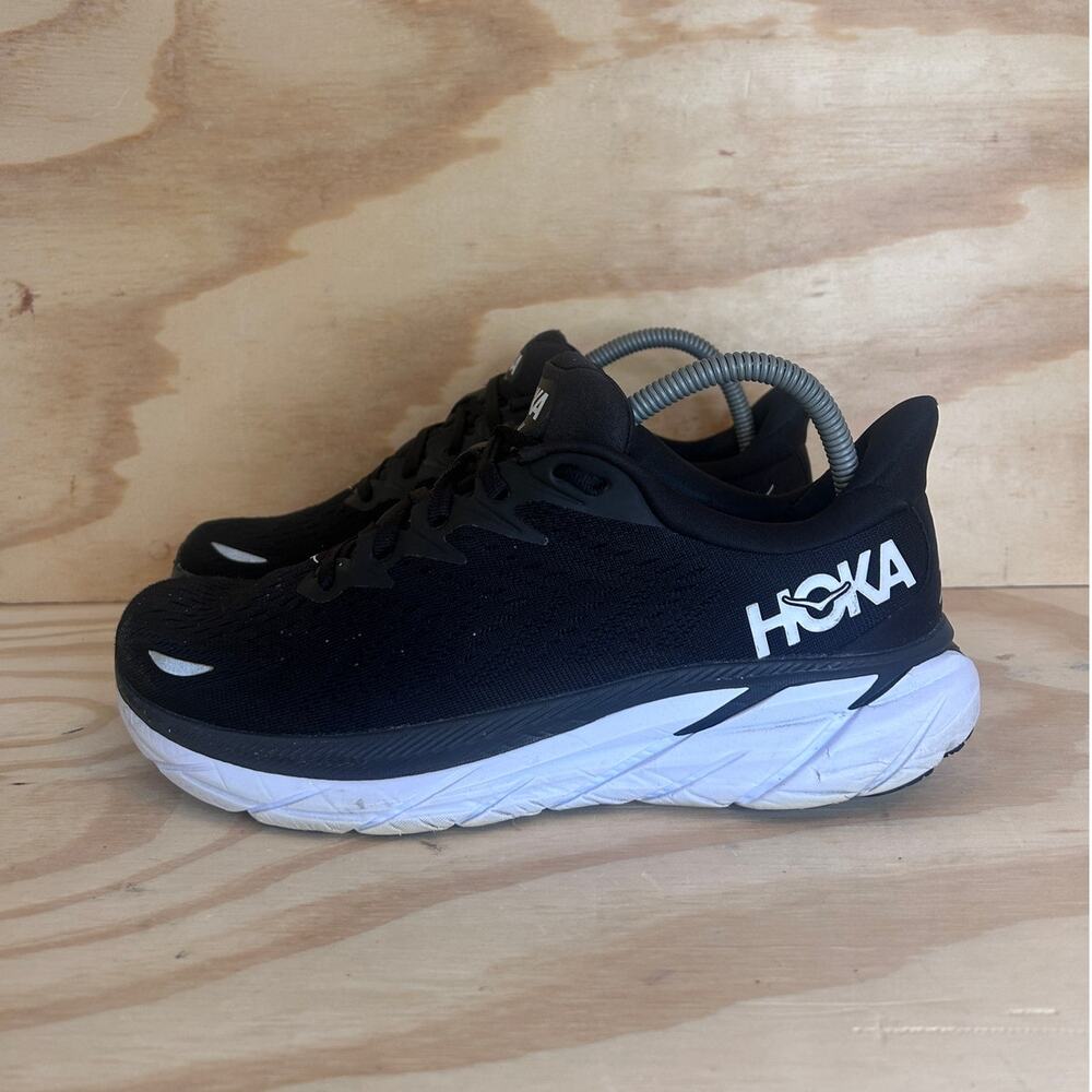Hoka One One - Clifton 8 - Running Shoes - Black - Women's - 9B - 1119394 BWHT - Picture 3 of 9